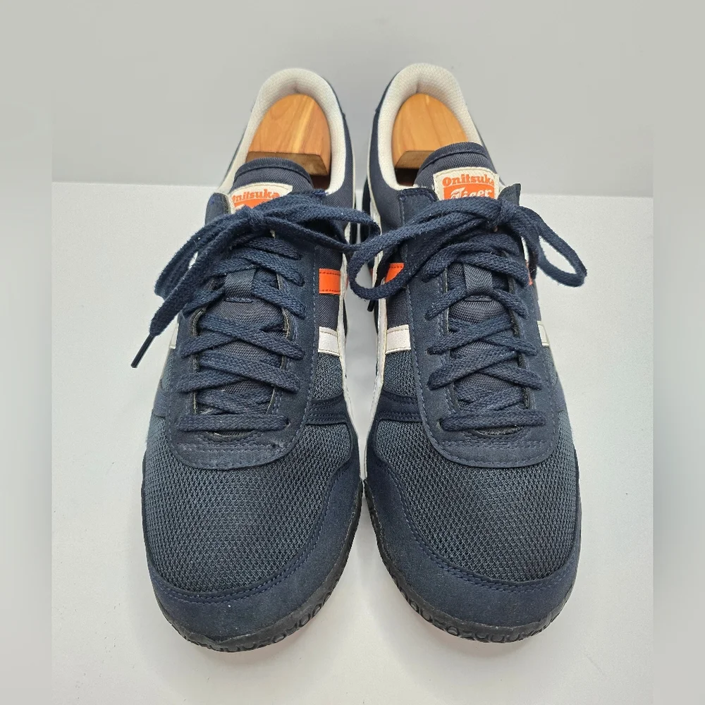 Onitsuka Tiger by Asics Ultimate 81 EX navy sporty Blockcore sneakers MENS 11 - Picture 3 of 9